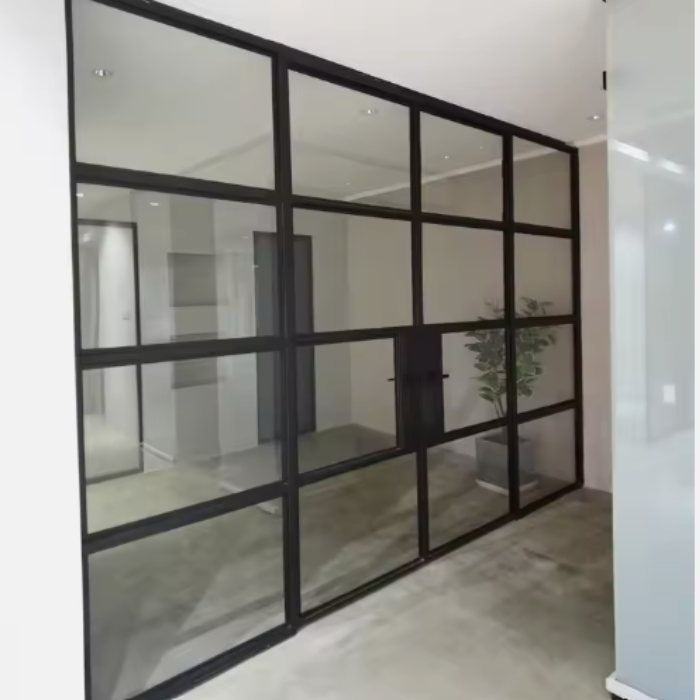 Steel partition wall with glass (price on request)