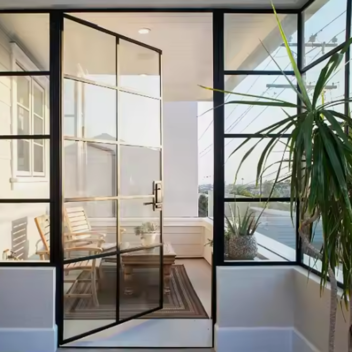 Steel partition wall with glass (price on request)