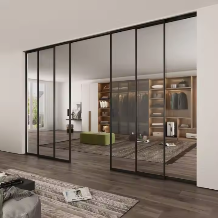 Steel sliding door wall 6 panels (price on request)
