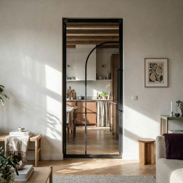 Steel pivot door Leonardo