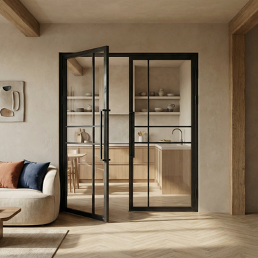 Dubbele stalen scharnierdeur Beau