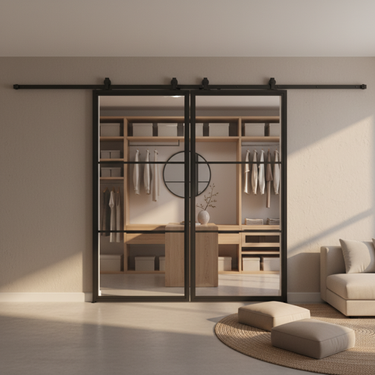 Dubbele stalen schuifdeur Britt