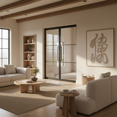 Steel pivot door Leonardo