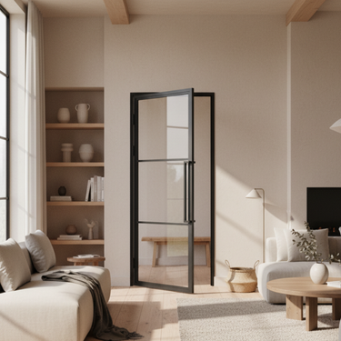 Scharnierdeur Britt, linksdraaiend, zwart, 2313×933 mm