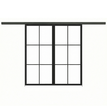 Dubbele stalen schuifdeur met koof Zayn