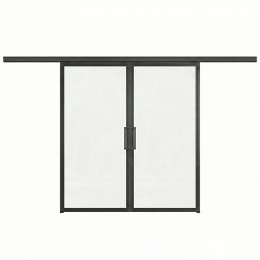 Dubbele stalen schuifdeur met koof Jack