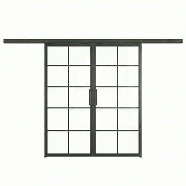 Dubbele stalen schuifdeur met koof John