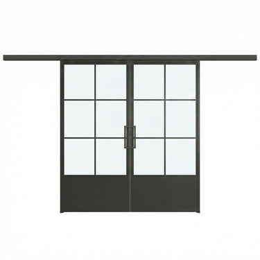 Dubbele stalen schuifdeur met koof Mila