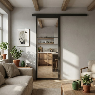 Stalen schuifdeur met koof Britt