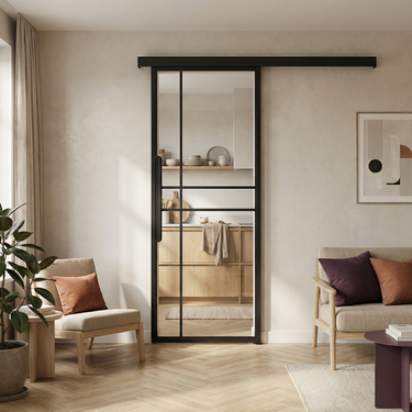 Stalen schuifdeur met koof Beau